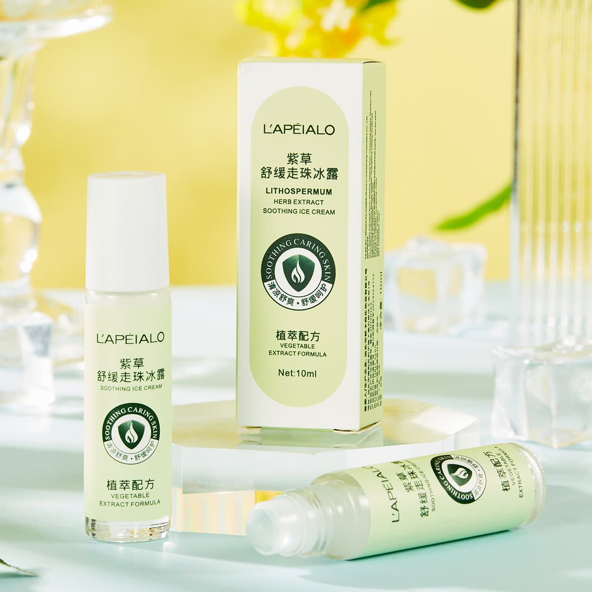 Comfrey Soothing Roll-on Ice Lotion - Refreshing skincare, soothes and calms, hydrating, moisturizing, antiperspirant.