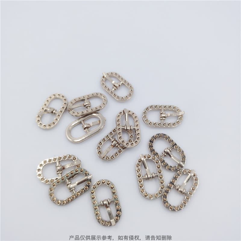 Gold pin buckle that can be set with diamonds for women's sandals, small sun buckle for thin belts, shoes, bags and shoulder bag accessories