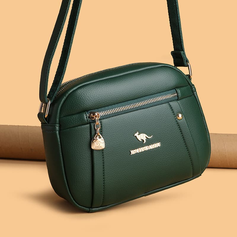 Cross-border Women's Bag Soft Leather Texture Shoulder Bag Fashion Solid Color Crossbody Bag Minimalist Large Capacity Small Square Bag Urban Minimalist