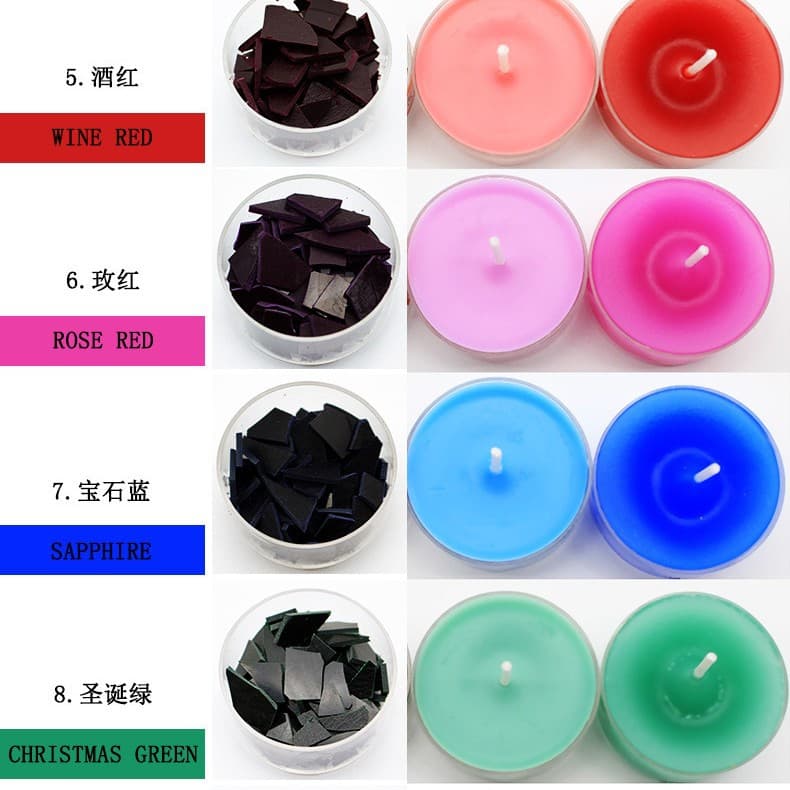 Candle color diy scented candle dye color block 34 colors candle pigment dye flakes packaging weight