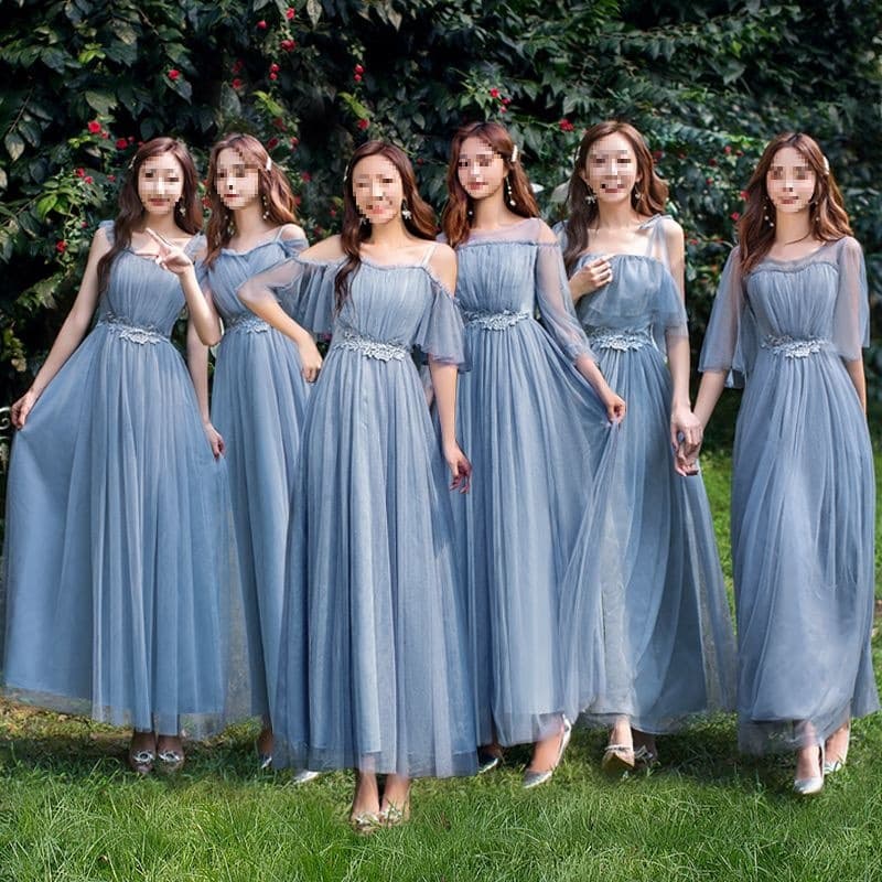 Sister Fairy Group New Graduation Dress Bridesmaid Dress Women Bridesmaid Skirt Best Friend Korean Style Long Autumn and Winter Temperament Other