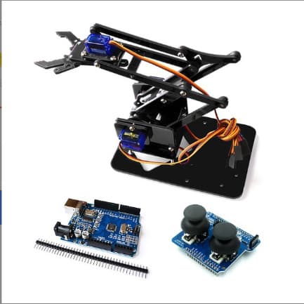 4-DOF Acrylic Robot Arm Manipulator for Arduino DIY Kit Robot