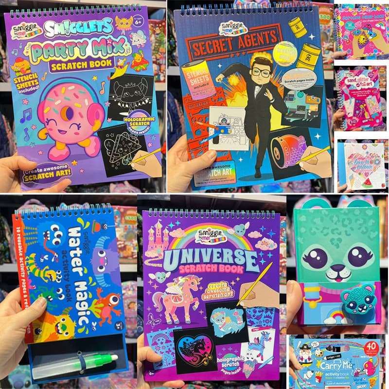 Australia Smiggle Colorful Graffiti Book Student Fun Scratch Art Book Small Gift Creative DIY Children's Scratch Art