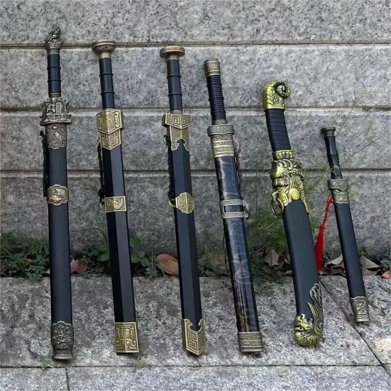 Various Classical Han Swords Metal Weapon Home Decor Ornament Antique-style Sword Unsharpened Travel Souvenir Gift
