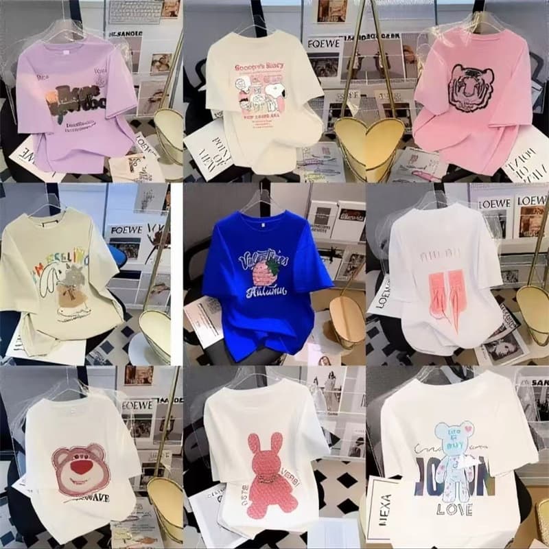 2026 Summer New Fashion Women's Clothing Summer Student T-Shirt Women 9.9 Women's Clothing Drop Shipping Short Top Women