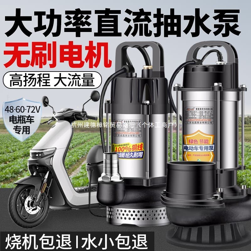 DC submersible pump 12v48v60v72v home electric vehicle dedicated water pump for vegetable watering agricultural irrigation machine