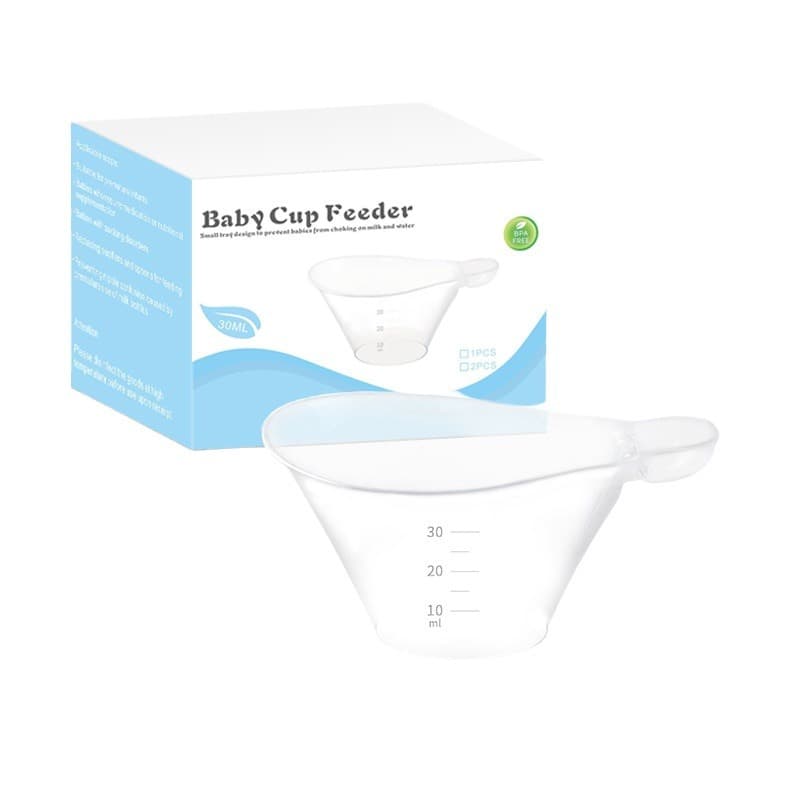 Newborn Baby Feeding Cup with Scale, Anti-Choking Medicine Dispenser and Small Measuring Cup for Milk or Water