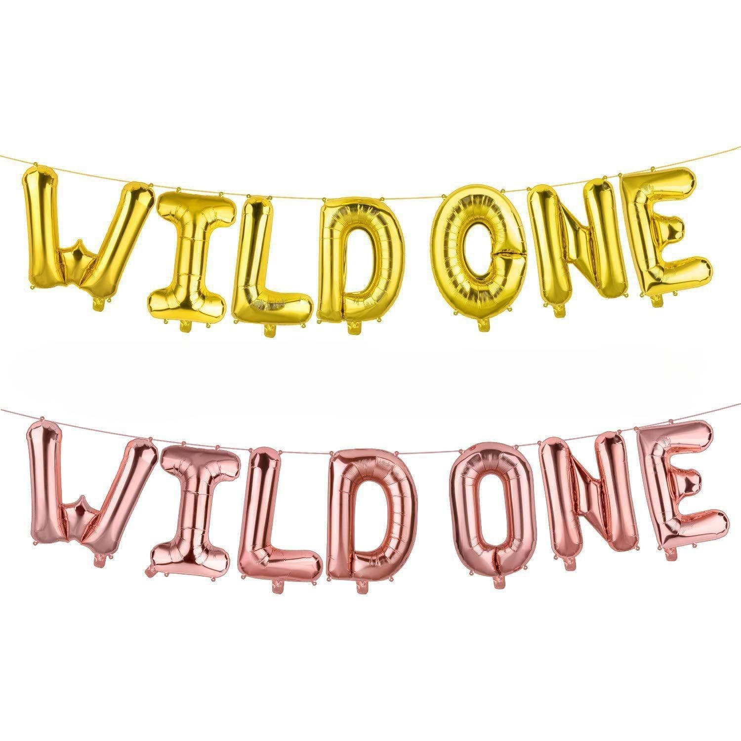 16 Inch Wild One Letter Balloon Set for Baby's 1st Birthday Decoration Balloon Children's Birthday