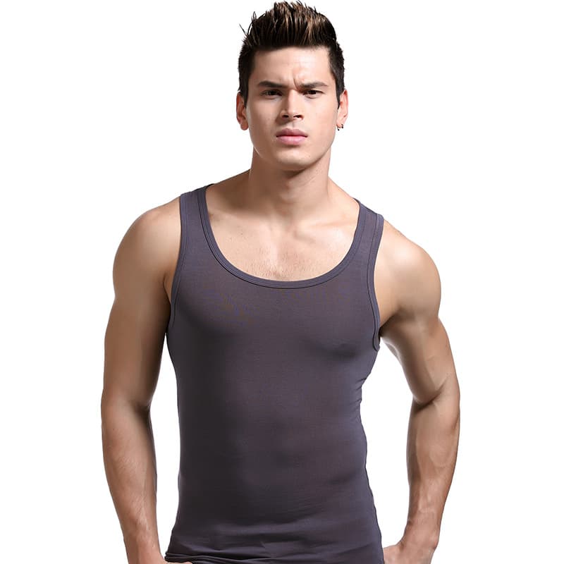 Aoyuanshi Men's Vest Tank Top Sleeveless Sports Crossbar Tight Fitness Stretch Summer Thin T-Shirt Base Layer