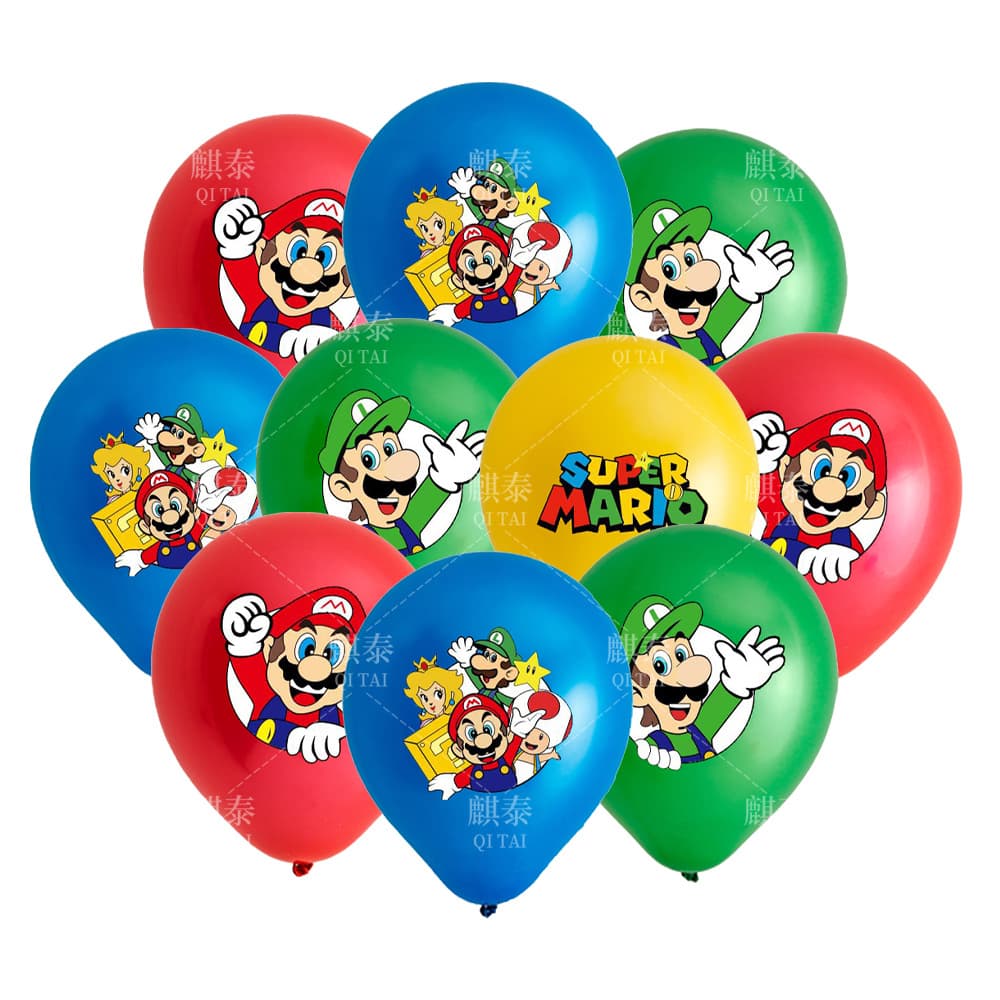 Cross-border Super Mario Theme Balloon 12-inch Birthday Party Super Mario Latex Balloon