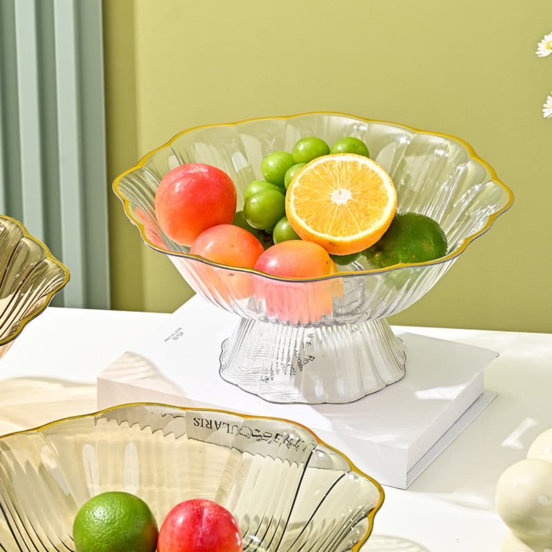 2023 New Light Luxurious Fruit Plate Home Living Room Coffee Table Petals Snack Place Plate Dried Fruit Plate Shape Storage
