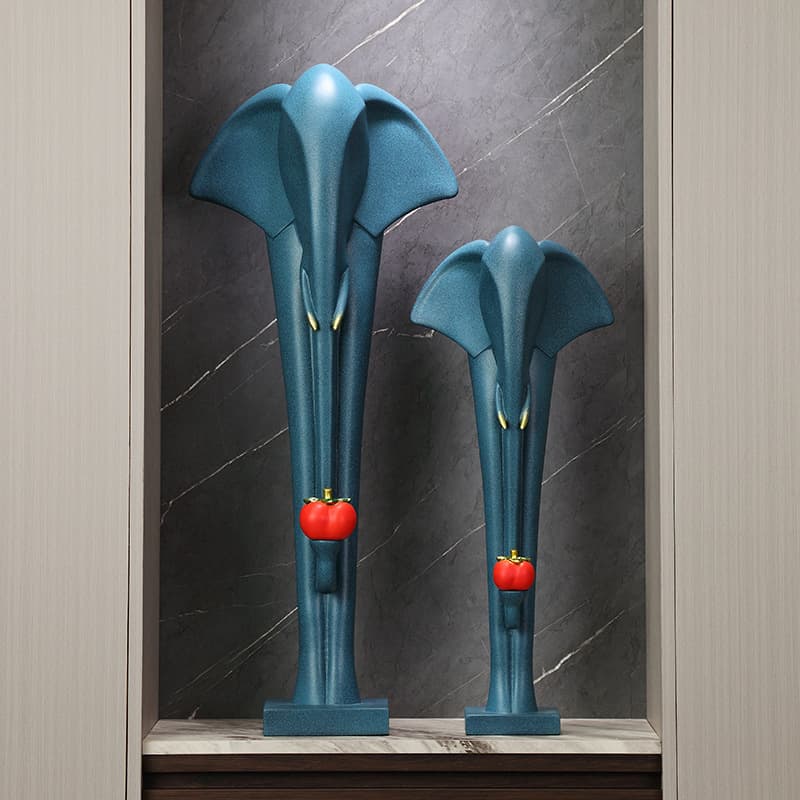 Foyer Decorative Ornament Auspicious Elephant Living Room TV Cabinet Side Floor Decoration Housewarming Gift