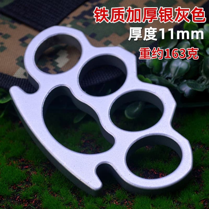 Thickened Rope-Wrapped Four-Finger Knuckle Duster Self-Defense Window Breaker Boxing Hand Ring Cross-Border Ring Buckle