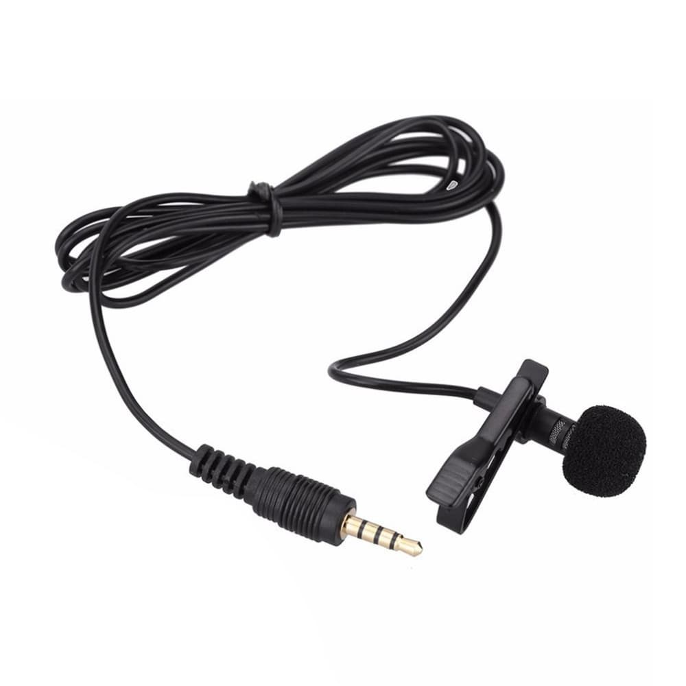 Lapel Microphone for Phone KTV, Clip-on Sound Card Mic for Computer Recording, Teaching Mini Condenser Microphone