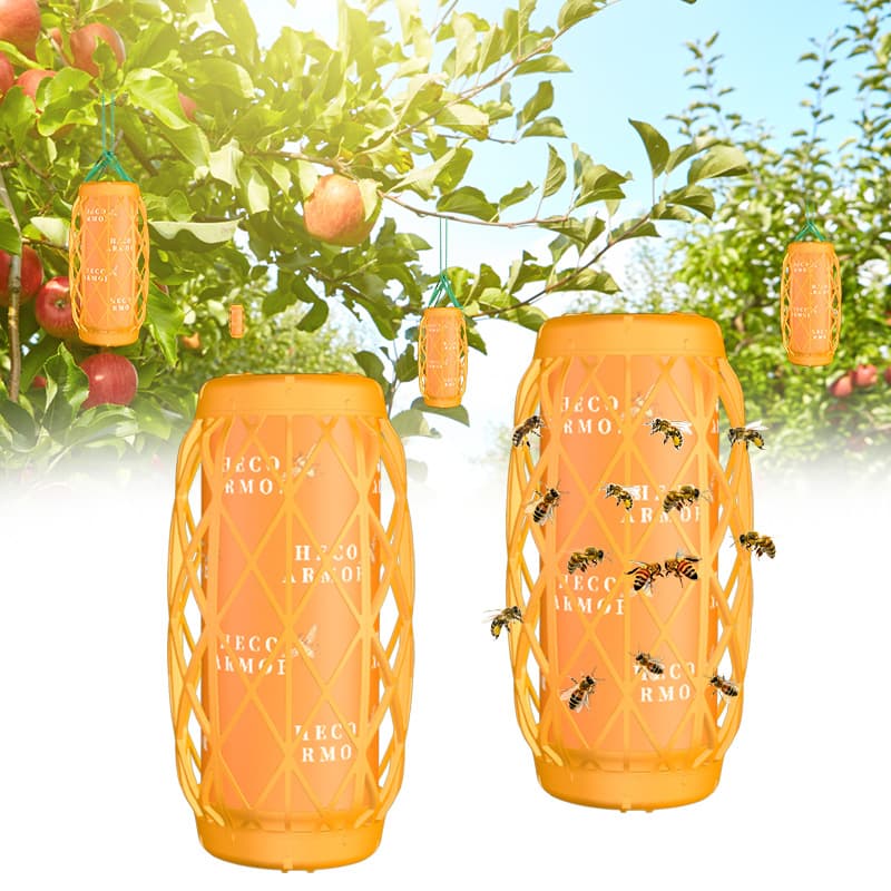 New Upgraded Outdoor Lantern-Shaped Fly Catcher Flying Insect Fruit Fly Trap Bee Catcher Fly Sticky Trap