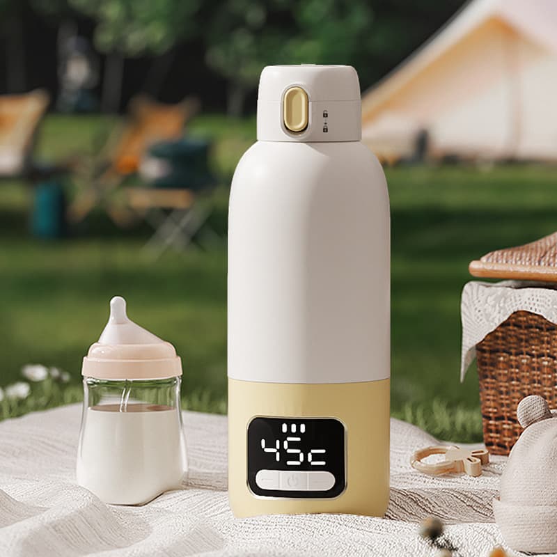 Portable Smart Constant Temperature Kettle for Baby Milk Mixing, Wireless Milk Warmer, Insulated Bottle