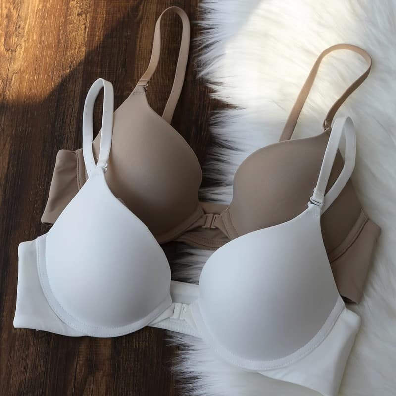 Anti-Sag Front Closure Bra, Large Bust Minimizer Seamless Underwire Bra, Thin Padded Push-Up Bra Set for Women