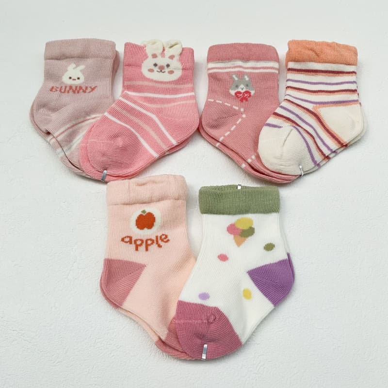Nidoxiong Newborn Baby Socks Spring Autumn Cartoon Mid-Calf Socks for 0-3 Months Infant Toddler Girl