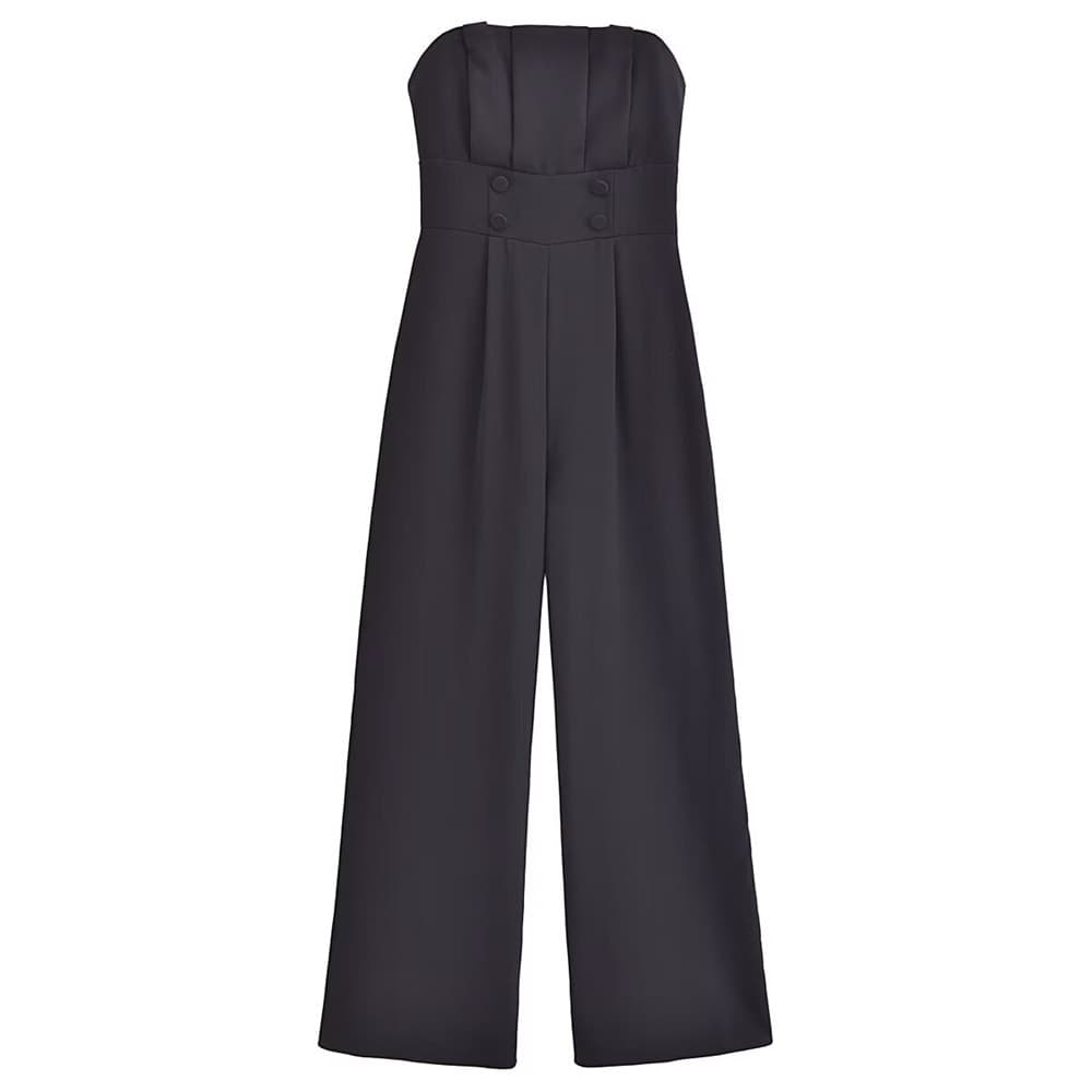 2025 Summer New Fashionable Elegant Slim-fit Slimming Black Strapless Long Women's Pants