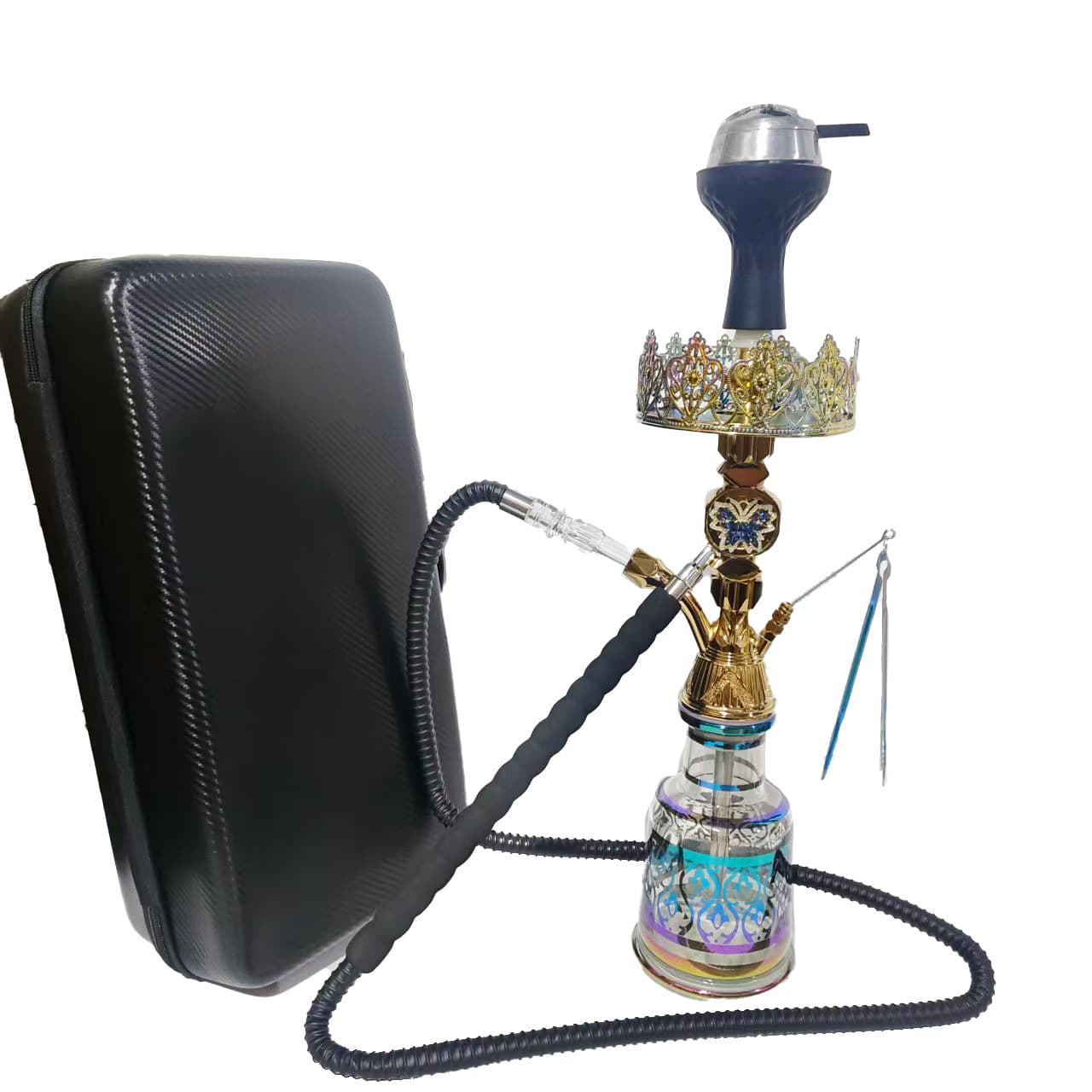 Butterfly Design Medium Arabic Hookah High-End Leather Bag Portable Factory Wholesale