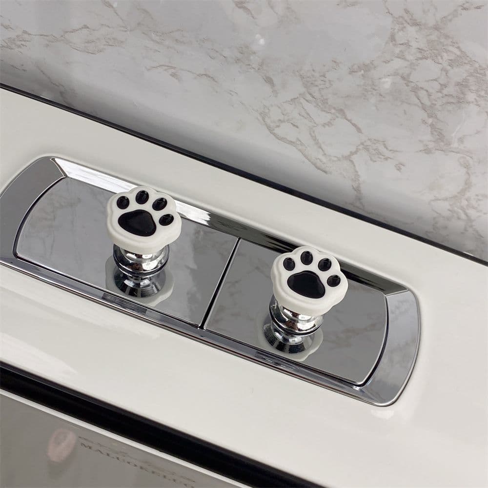 New toilet push button, creative cat paw long nail art nail water tank button auxiliary button, universal large size