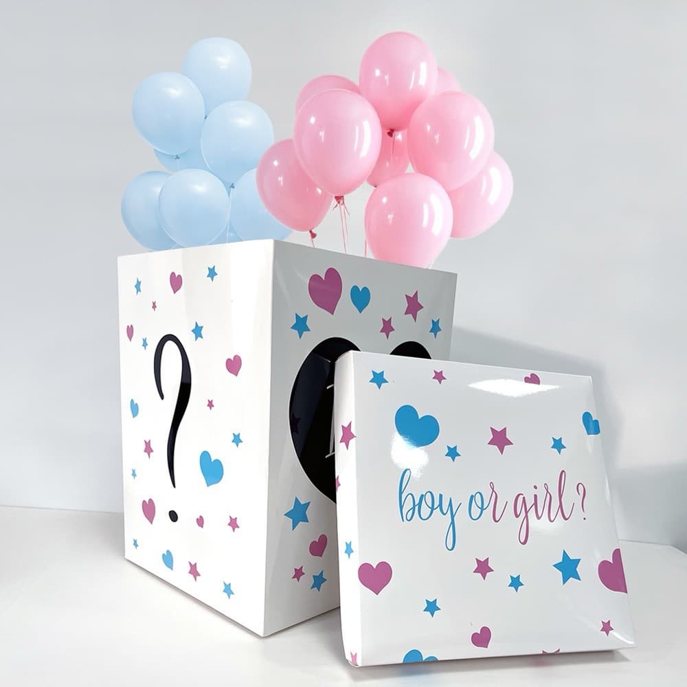 Cross-border Boy Or Girl baby gender reveal party surprise gift box blessing card guessing balloon box