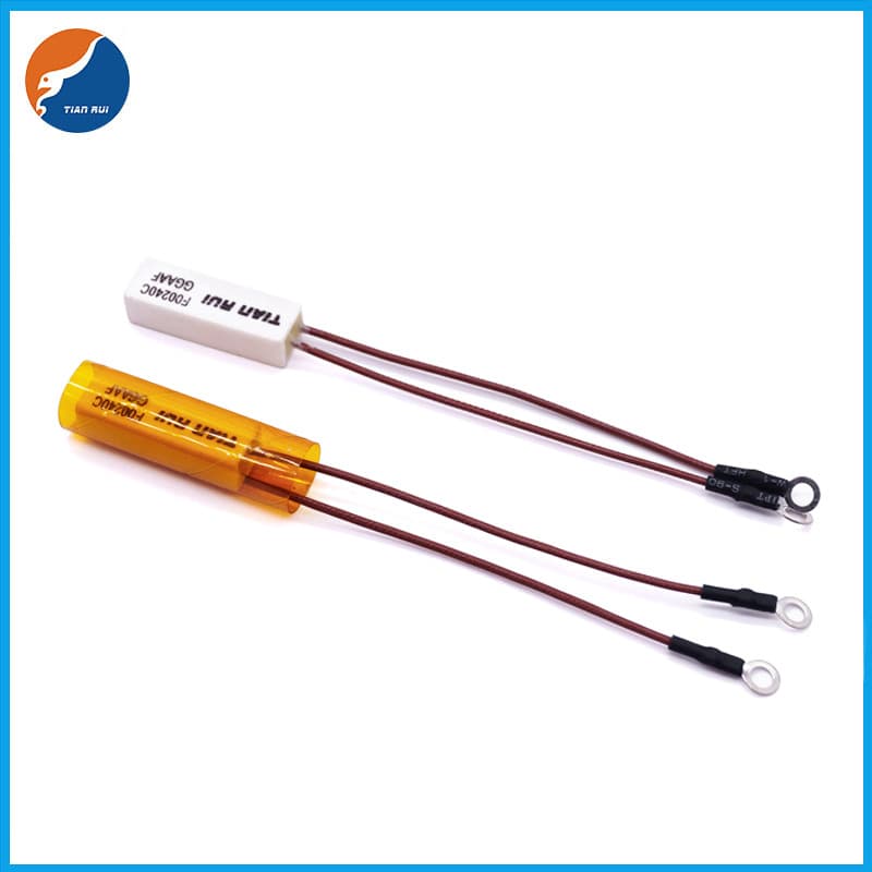 Thermal fuse F00240C 10A 240V Hair curler overheat protection, thermal fuse with wire.