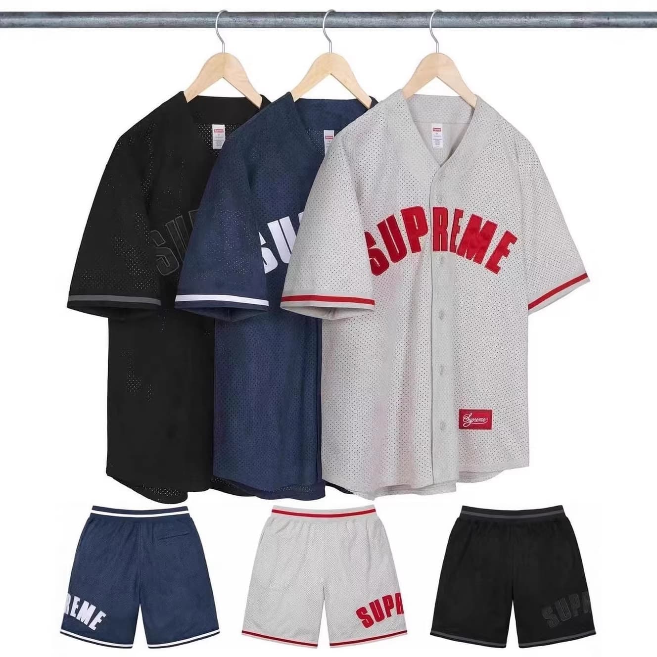 Baseball Henry Neck T-Shirt SUPREME FW24/SS25 S LOGO BASEBALL HENLEY TEE