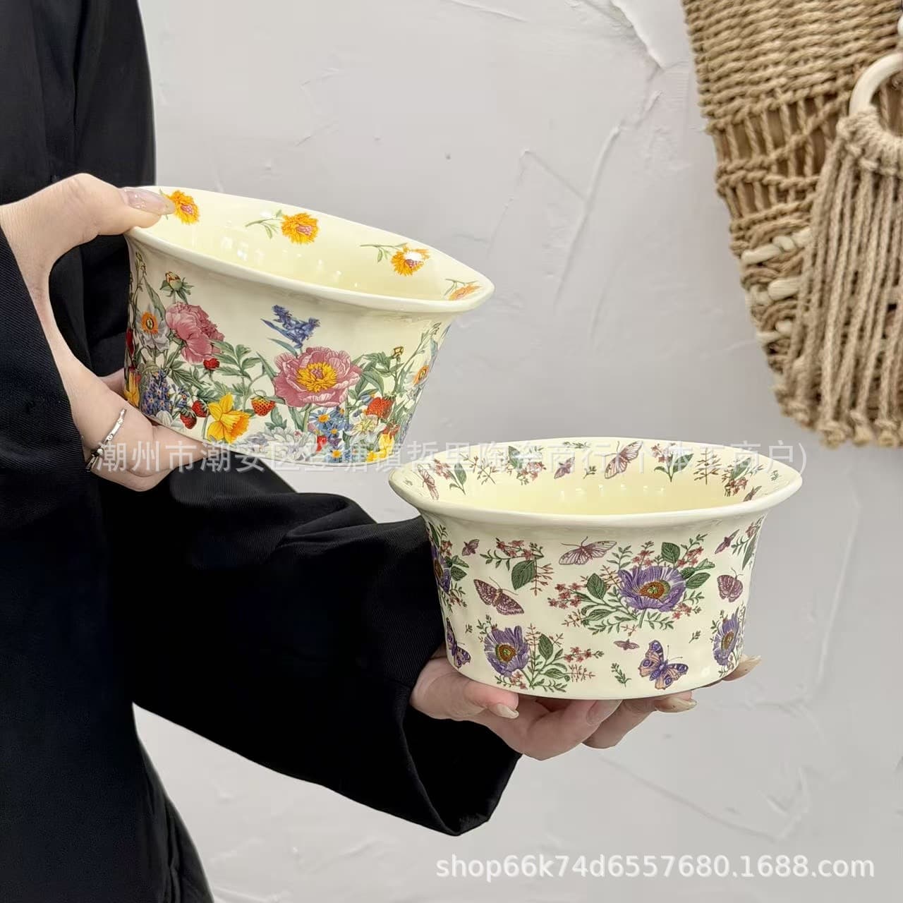 High-looking yogurt bowl, salad, ceramic bowl, ins-style cereal bowl, home bowl, personal professional bowl, high-end souvenir