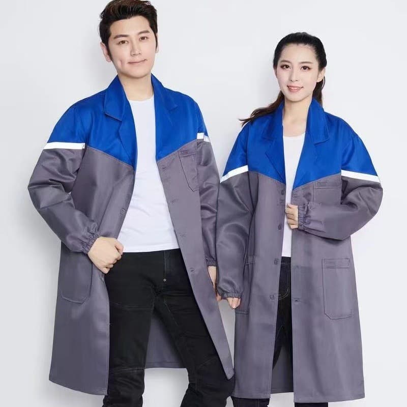 Work gowns, protective clothing, abrasion-resistant smocks, dustproof work clothes for men and women, handling and warehouse logistics workers, protective work clothes, workwear