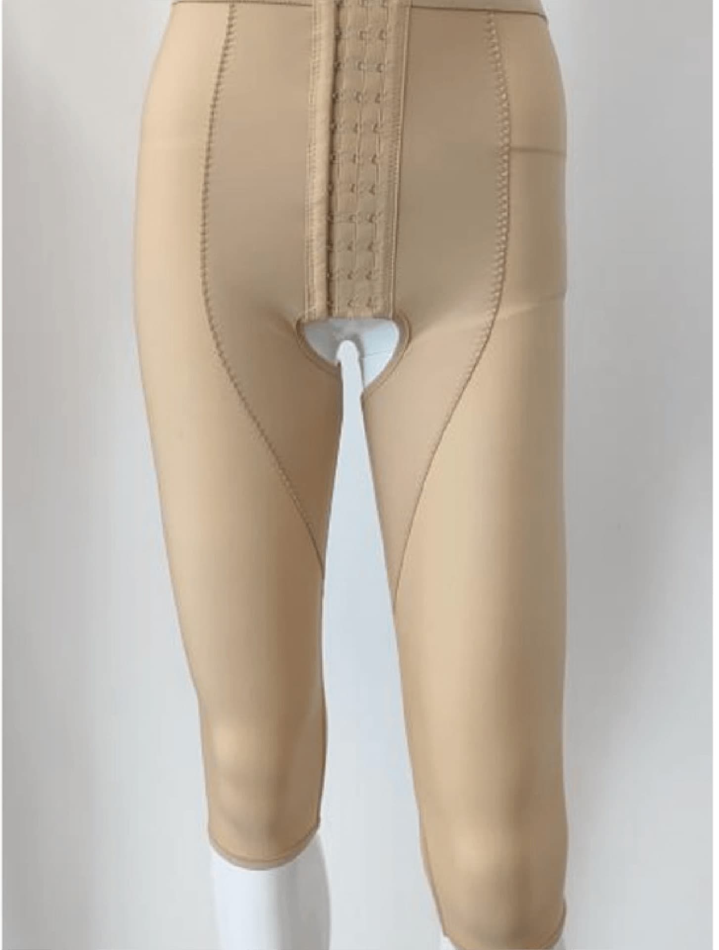 High-Waist Open-Crotch Compression Shorts for Thigh & Abdomen, Customizable Firm Pressure Waist Shaper