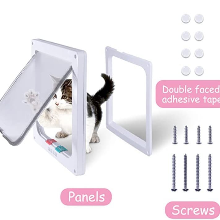 Dog Door Cat Door Cat Flap Amazon Two-Way In and Out Catdoor Two-Way Cat Door Pet Door Pet Supplies