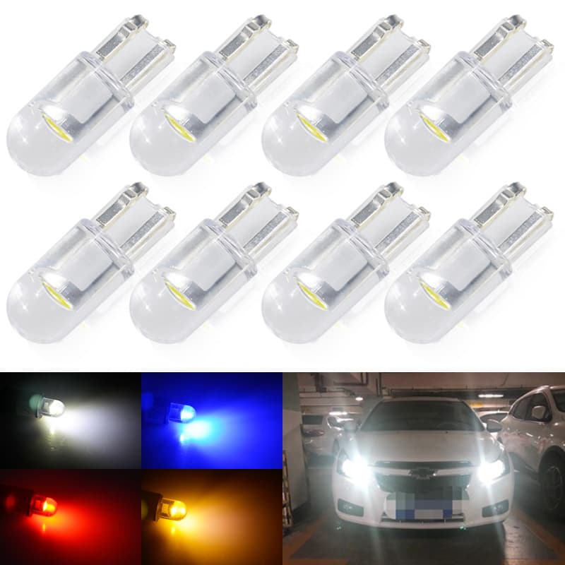 Popular T10 width indicator light 12v license plate light cob highlight w5w reading light motorcycle car light tail bulb modified car light