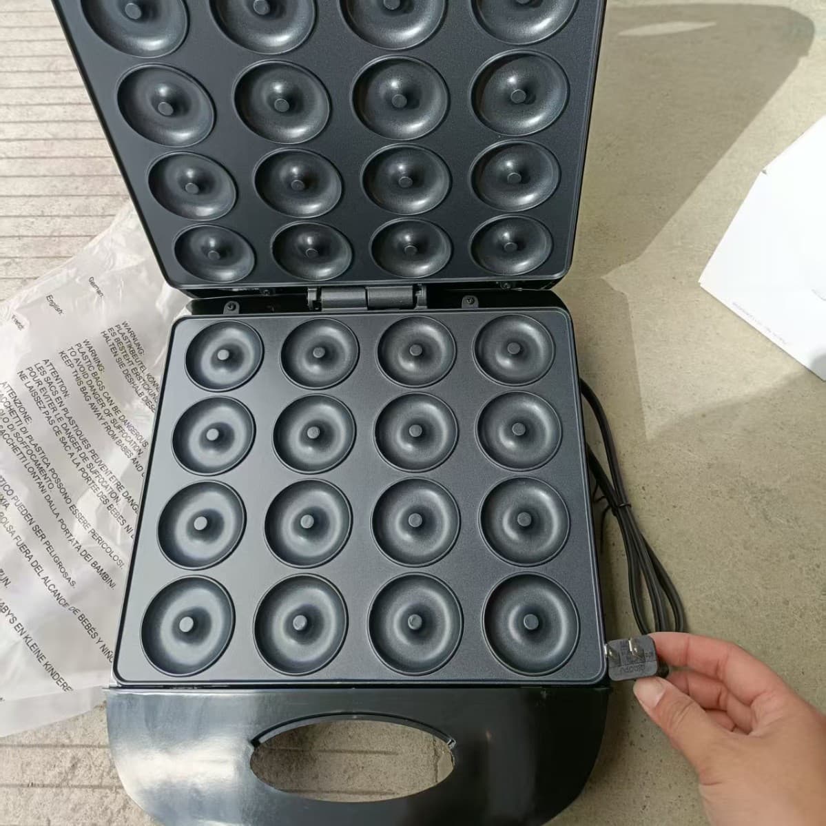 US 110V 16-Hole Donut Machine Electric Cake Maker Donut Machine