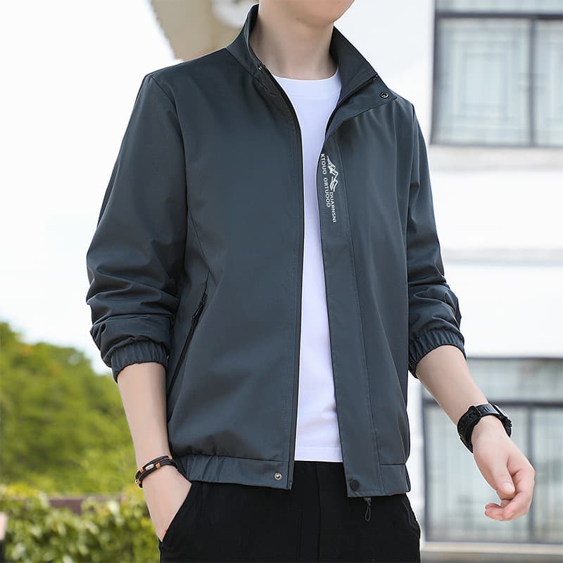 Men's Outdoor Sports Casual Jacket Spring Autumn Thin Jacket Baseball Jacket Stand Collar Drop Shipping