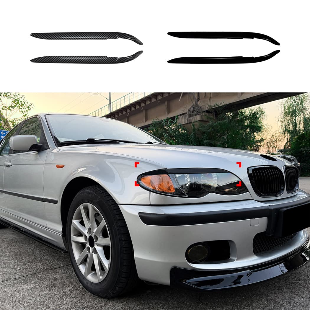 Fit for BMW 3 Series E46 1998-2004 Front Headlight Eyebrow Body Sticker Exterior Modification