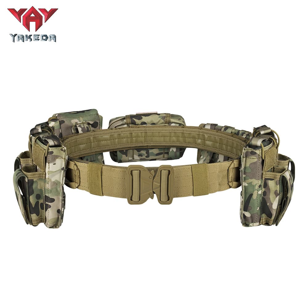 YAKEDA Source Factory Multifunctional 6-Piece Tactical Waist Belt Wear-Resistant Duty Gear Tactical Waist Bag