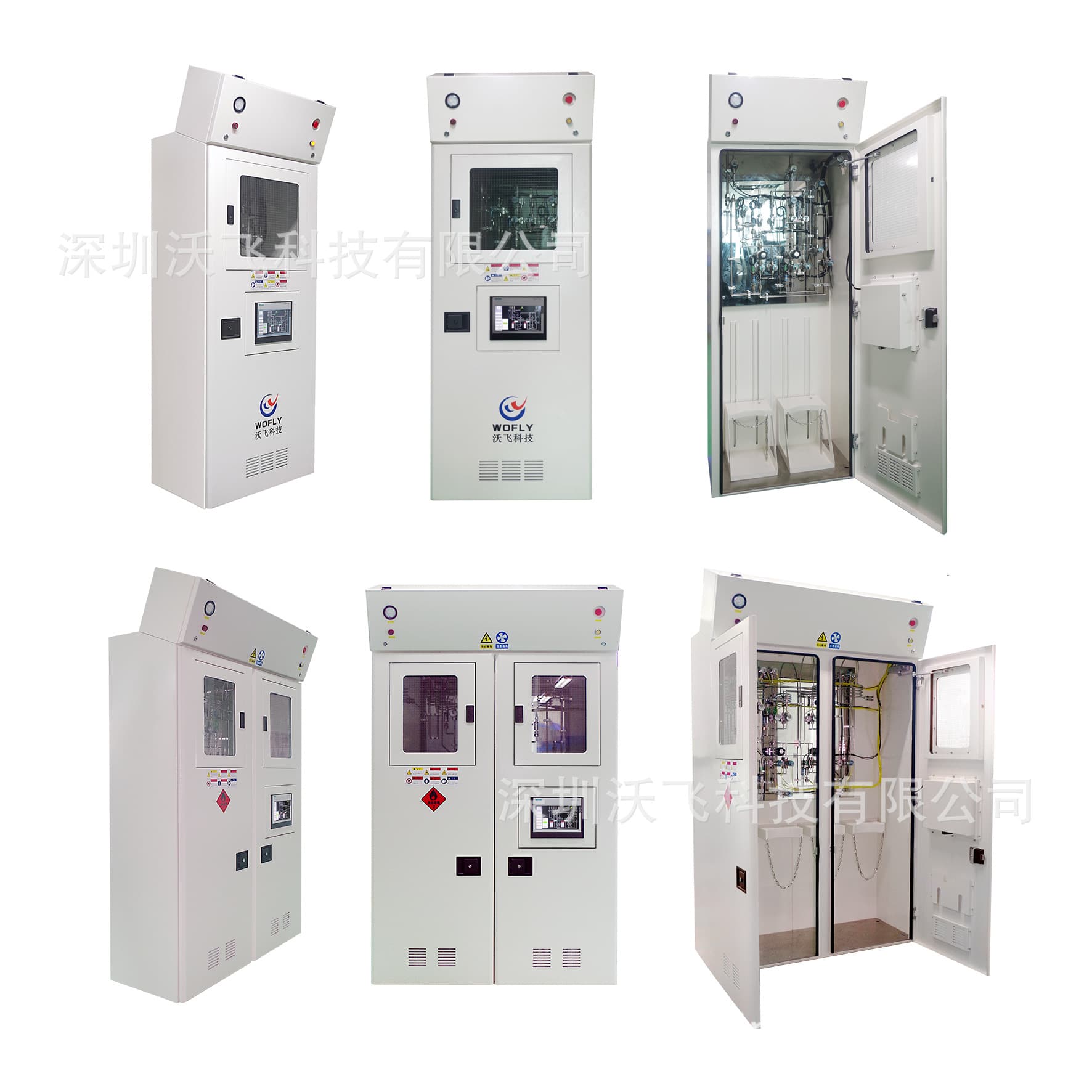 Single-bottle special gas cabinets for silicon anode materials, fully automatic control, silicon anode silane gas cabinets, and gas mixing cabinets.