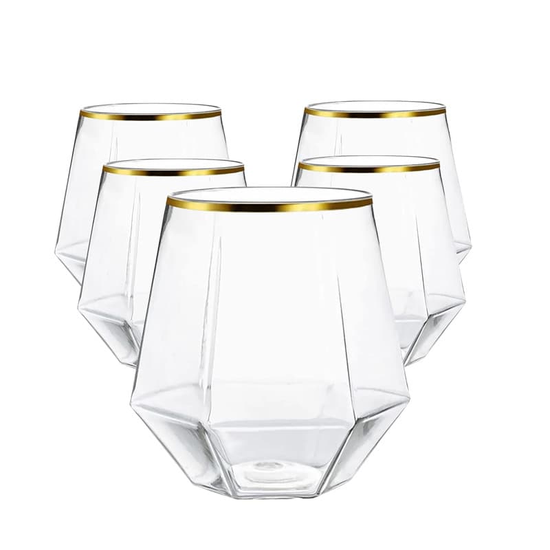 Amazon cross-border ecommerce stemless red wine cups 9oz 12oz 16oz egg-shaped plastic PET glasses, printable
