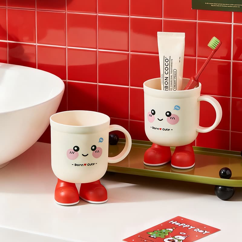 Kids Cartoon Rinse Cup Creative Big Foot Drinking Cup Household Toothbrush Cup Couple Wash Cup Student Dormitory Cup