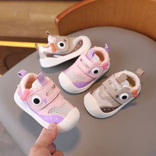 Summer Baby Girl Shoes Soft Sole Infant Walking Shoes Breathable Hollow Single Mesh Shoes Boys Sports Shoes 0-1 Year 3 Spring