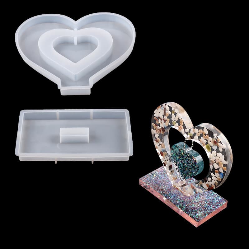 New and Good DIY Crystal Glue Mold Cut Out Heart Photo Frame Home Accessories Table Decoration Silicone Ready Stock Wholesale