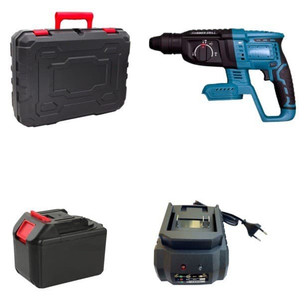 Industrial Brushless Lithium Hammer Drill 3-in-1 Multi-Function Cordless Impact Drill, Electric Breaker, and Power Tool