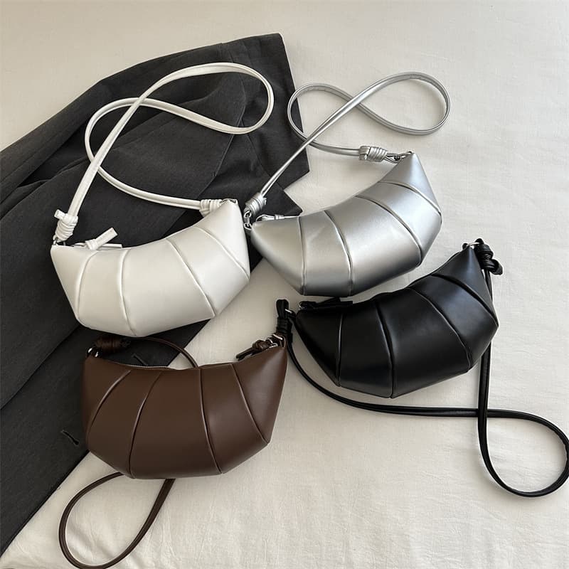 French niche croissant bag women's shoulder bag 2024 new fashion dumpling bag versatile simple crossbody bag