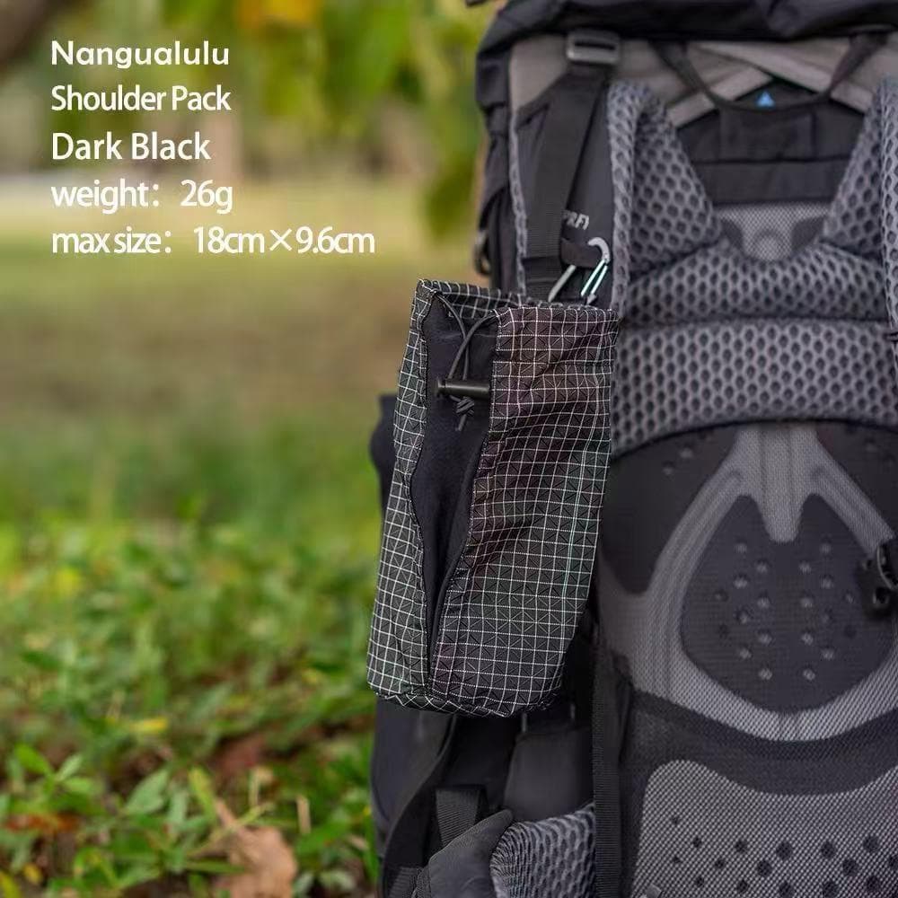 Dyneema Shoulder Strap Bag Hanging Pouch, Elastic Adjustable, Hiking Backpack External Water Bottle Holder Shoulder Bag with Pocket Cup Carrier