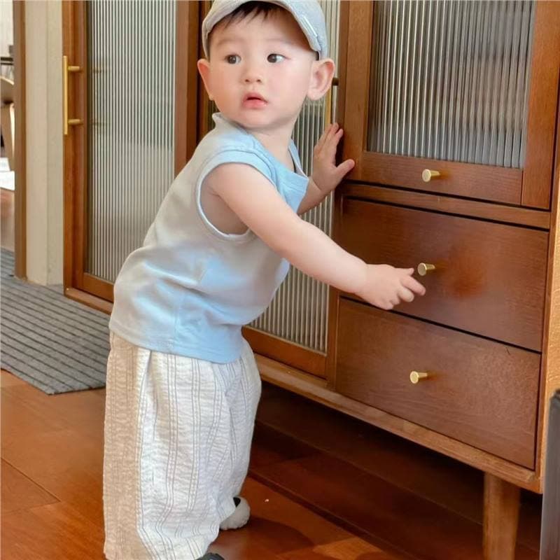 Kids Summer Thin Set Baby Sleeveless T-Shirt Mosquito-Proof Pants Set 25 New Style Children's Vest Casual Pants