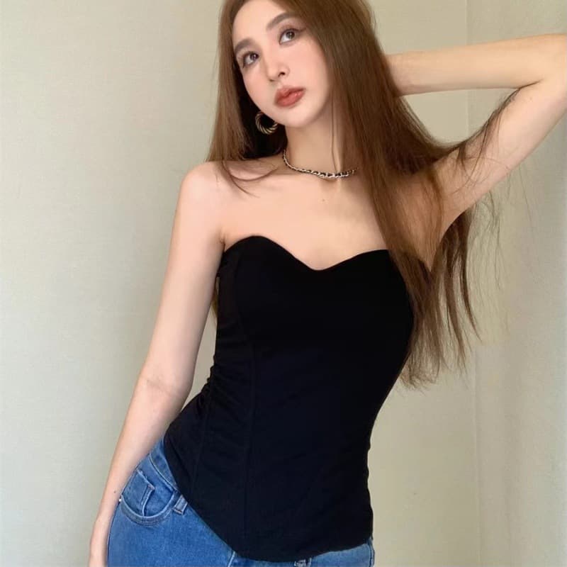 Shaping Boned Bustier Vest for Women, Sexy High-Waist Slim Fit Europe & America Fashion with Built-in Bra Anti-Slip Strips Bustier Bra