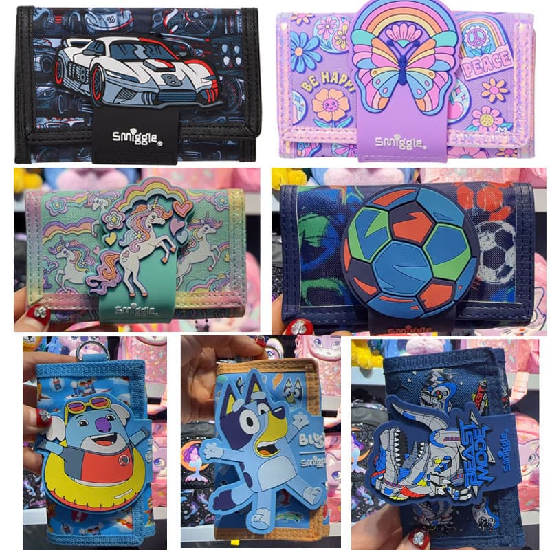 Australian Smiggle Wallet for Students Lightweight Large Capacity Card Holder Coin Purse