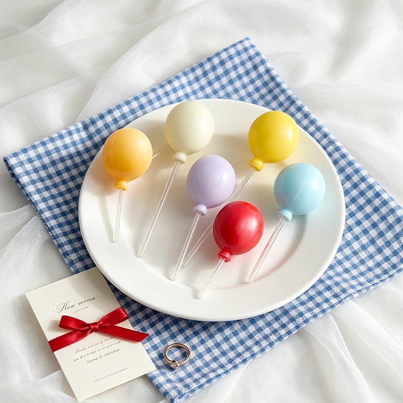 Three-dimensional Balloon Lollipop Silicone Mold Party Balloon Scented Candle Chocolate Fondant Cake DIY Mold