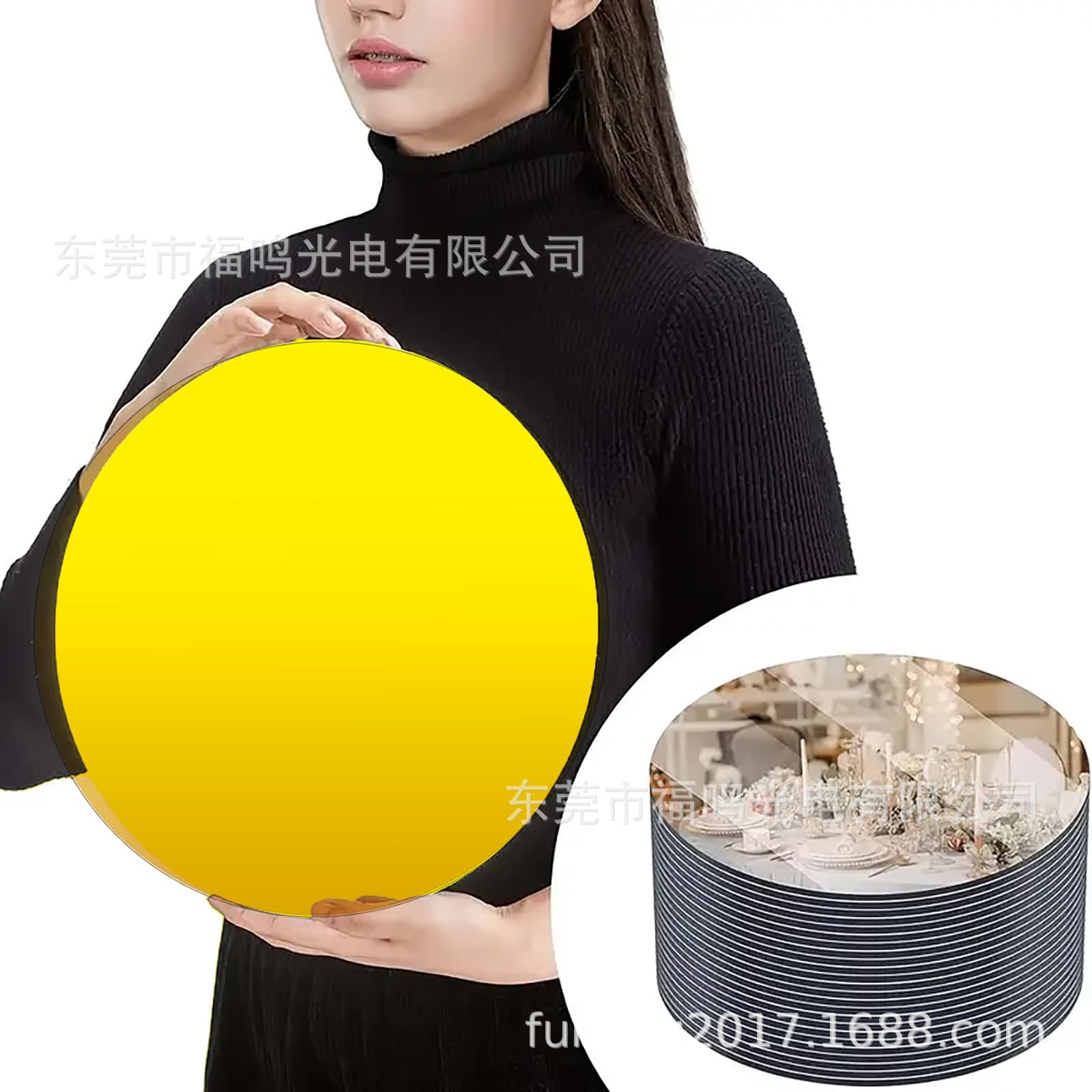 Acrylic Bathroom Mirror Round Wall-Mounted Self-Adhesive Full-Length Soft Mirror Oval Dressing Mirror Home Mirror